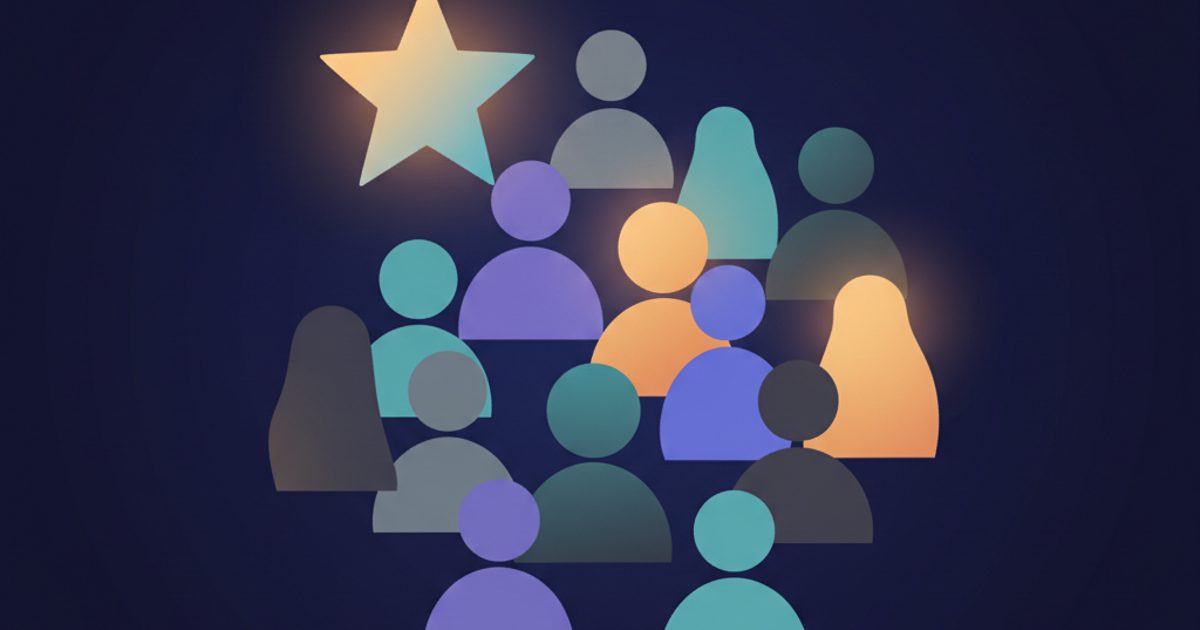 A stylized representation of the benefits of Telegram Premium members, showing a glowing star badge elevating a group of user profiles.