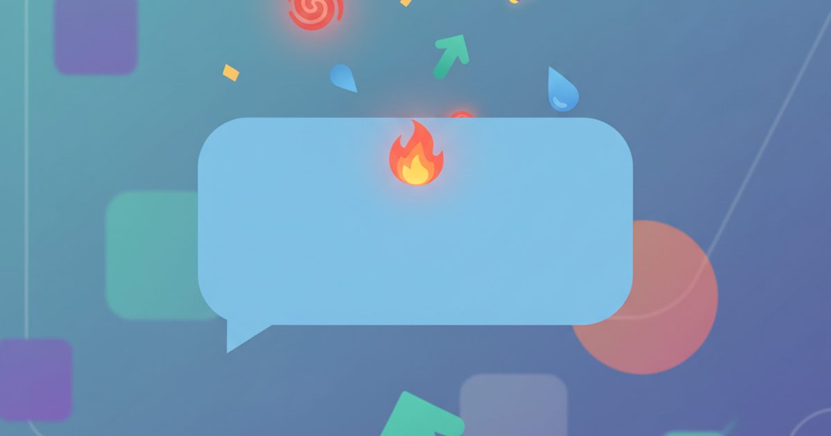 An abstract illustration showing a message bubble receiving colorful, glowing premium emoji reactions, symbolizing a Telegram premium reactions service.